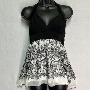 Boston-proper Women's Black and White Vest